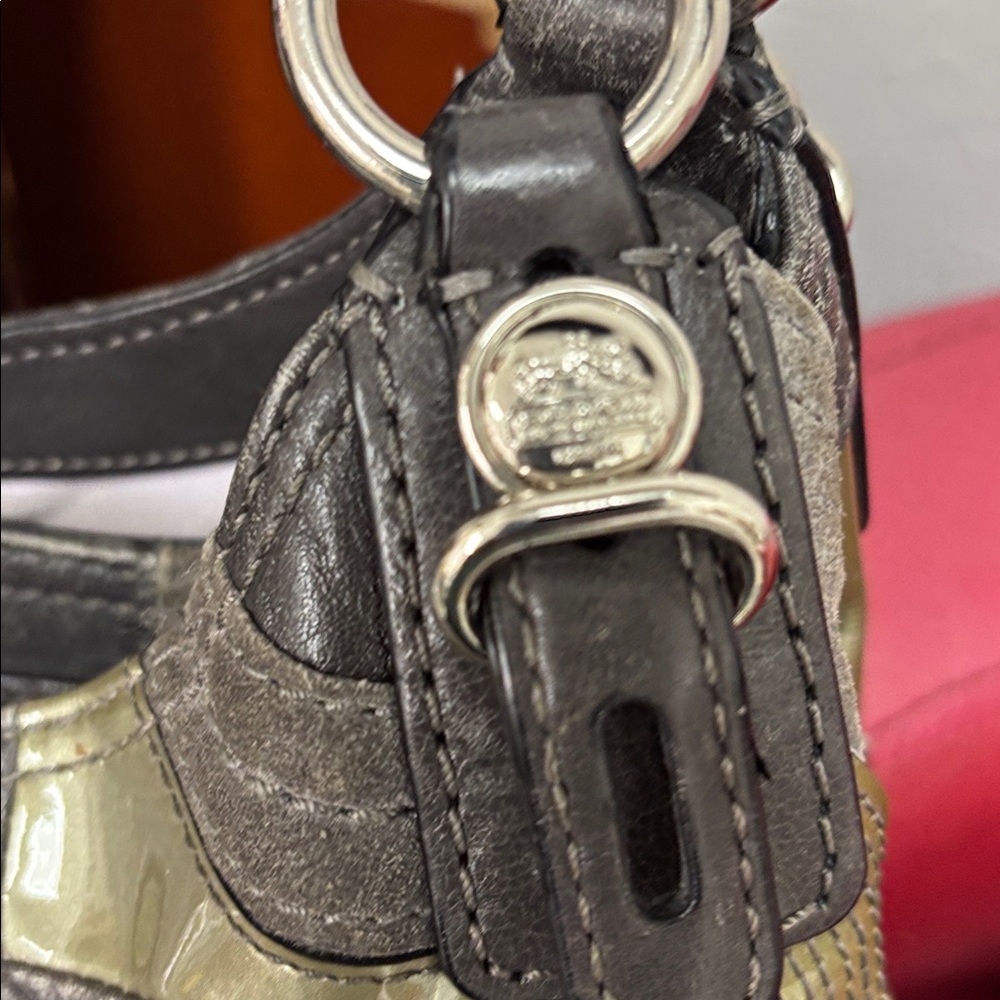 Stylish Women's Patchwork Bag - Black and Gray- minor wears but great condition - Picture 3 of 16